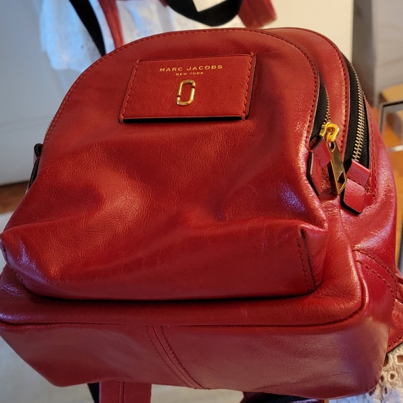 Marc Jacobs red leather backpack main image 8